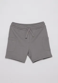 United Colors of Benetton pantaloni scurti din bumbac pentru copii culoarea gri, talie reglabila, 39DJG901C imagine