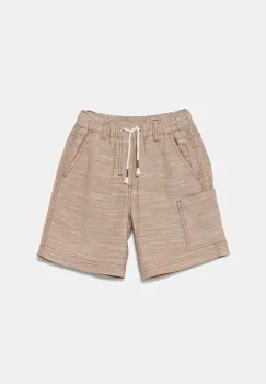 United Colors of Benetton pantaloni scurti din bumbac pentru copii culoarea maro, melanj, talie reglabila, 4ZZSC9044 imagine