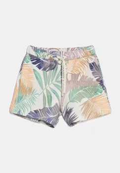 United Colors of Benetton pantaloni scurti din bumbac pentru copii culoarea portocaliu, cu imprimeu, talie reglabila, 35UJC903F imagine