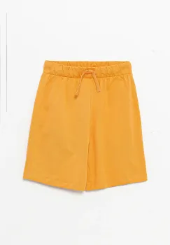United Colors of Benetton pantaloni scurti din bumbac pentru copii culoarea portocaliu, talie reglabila, 3BL0C903L imagine