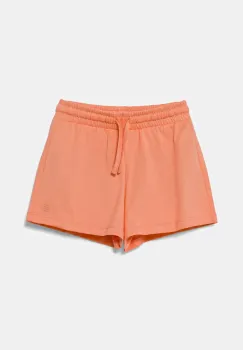 United Colors of Benetton pantaloni scurti din bumbac pentru copii culoarea portocaliu, uni, talie reglabila, 3BL0G901T imagine