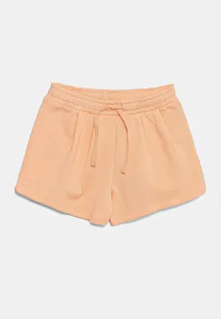 United Colors of Benetton pantaloni scurti din bumbac pentru copii culoarea portocaliu, uni, talie reglabila, 3J70G901R imagine