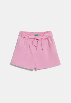 United Colors of Benetton pantaloni scurti din bumbac pentru copii culoarea roz, uni, 47RGG9030 imagine
