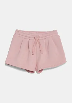 United Colors of Benetton pantaloni scurti din bumbac pentru copii culoarea roz, uni, talie reglabila, 3J70G901R imagine
