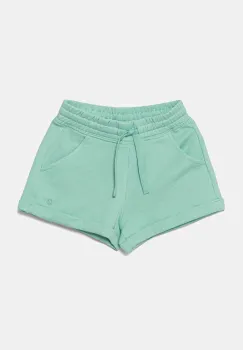United Colors of Benetton pantaloni scurti din bumbac pentru copii culoarea turcoaz, uni, talie reglabila, 3J68C901C imagine