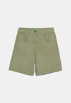 United Colors of Benetton pantaloni scurti din bumbac pentru copii culoarea verde, 47RGC902U imagine