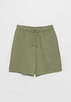 United Colors of Benetton pantaloni scurti din bumbac pentru copii culoarea verde, talie reglabila, 3BL0C903L imagine