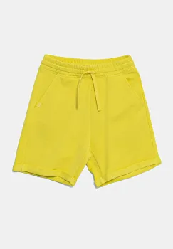 United Colors of Benetton pantaloni scurti din bumbac pentru copii culoarea verde, talie reglabila, 3J68C901G imagine