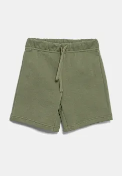 United Colors of Benetton pantaloni scurti din bumbac pentru copii culoarea verde, talie reglabila, 3J70G900P imagine