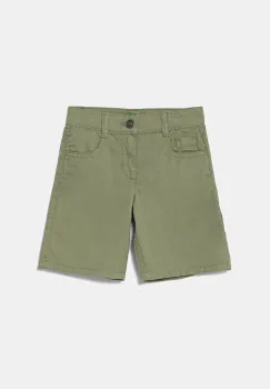 United Colors of Benetton pantaloni scurti din bumbac pentru copii culoarea verde, talie reglabila, 47RGG901Y imagine
