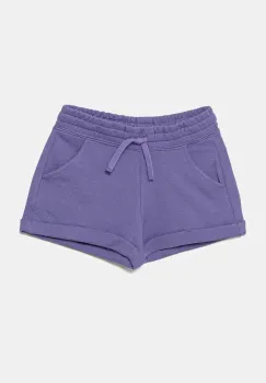 United Colors of Benetton pantaloni scurti din bumbac pentru copii culoarea violet, uni, talie reglabila, 3J68C901C imagine