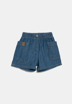 United Colors of Benetton pantaloni scurti din denim pentru bebelusi neted, 4DHJA900W imagine