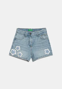 United Colors of Benetton pantaloni scurti din denim pentru copii cu imprimeu, 42MHG902W imagine