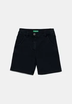 United Colors of Benetton pantaloni scurti din denim pentru copii culoarea bleumarin, talie reglabila, 4QNJG902M imagine