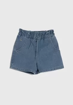 United Colors of Benetton pantaloni scurti din denim pentru copii neted, talie reglabila imagine
