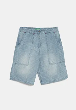 United Colors of Benetton pantaloni scurti din denim pentru copii talie reglabila, 43Z9C9042 imagine