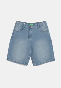 United Colors of Benetton pantaloni scurti din denim pentru copii talie reglabila, 44LGC9048 imagine