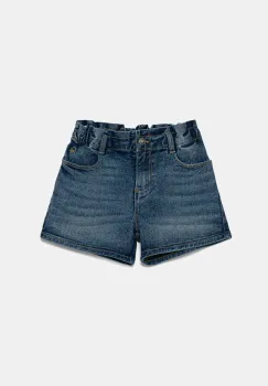 United Colors of Benetton pantaloni scurti din denim pentru copii uni, talie reglabila, 4PORG902H imagine
