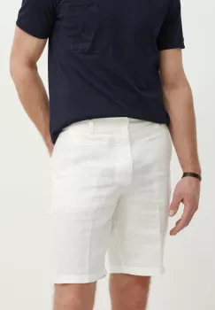United Colors of Benetton pantaloni scurti din in culoarea alb imagine