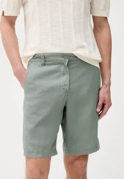 United Colors of Benetton pantaloni scurti din in culoarea bej imagine