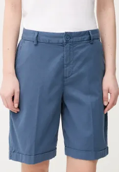 United Colors of Benetton pantaloni scurti femei, culoarea bleumarin, uni, high waist, 4CDRD901W imagine