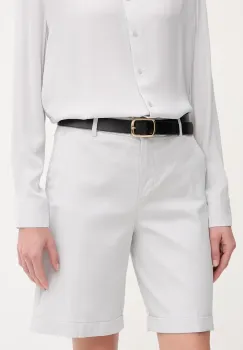 United Colors of Benetton pantaloni scurti femei, culoarea gri, uni, high waist, 4CDRD901W imagine