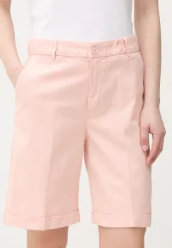 United Colors of Benetton pantaloni scurti femei, culoarea roz, uni, high waist, 4CDRD901W imagine