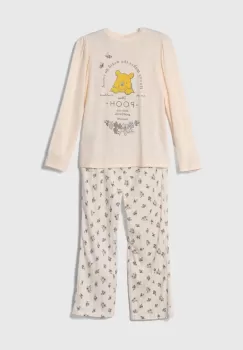 United Colors of Benetton pijama copii culoarea portocaliu, modelator imagine