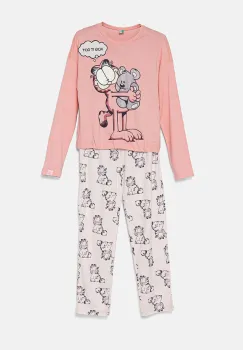 United Colors of Benetton pijama copii culoarea roz, modelator, 3Y5E0P06V imagine