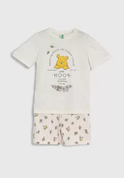 United Colors of Benetton pijama copii x Disney culoarea bej, modelator imagine