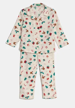 United Colors of Benetton pijama culoarea bej, modelator, 4XPR0P008 imagine