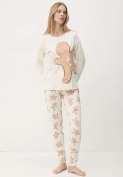 United Colors of Benetton pijama femei, culoarea bej, 3DKE3P03K imagine