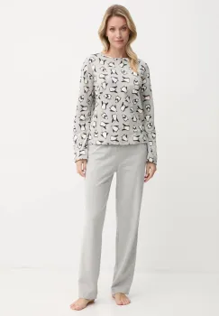 United Colors of Benetton pijama femei, culoarea gri, 3Y343P03T imagine