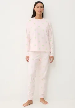 United Colors of Benetton pijama femei, culoarea roz, 360T3P030 imagine
