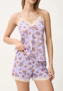 United Colors of Benetton pijama femei, culoarea violet, 3QT73900R imagine