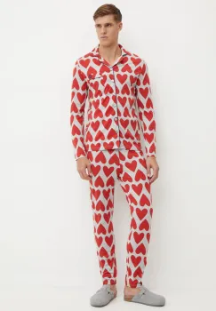 United Colors of Benetton pijamale de bumbac culoarea gri, modelator, 3MR74P02E imagine