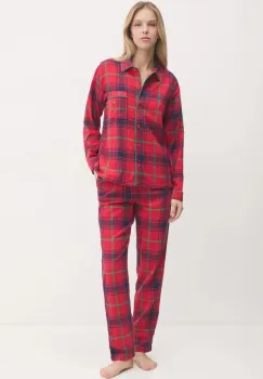United Colors of Benetton pijamale de bumbac culoarea rosu, bumbac, 43UL3P00O imagine