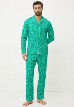 United Colors of Benetton pijamale de bumbac culoarea verde, modelator, 4XPR4P00B imagine