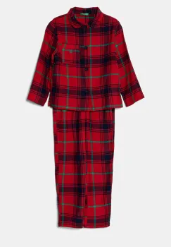 United Colors of Benetton pijamale de bumbac pentru copii culoarea rosu, modelator, 43UL0P007 imagine