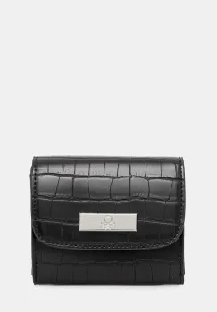 United Colors of Benetton portofel culoarea negru, 62Y9DY082 imagine