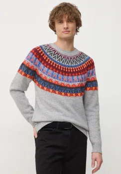 United Colors of Benetton pulover barbati, culoarea gri, 1144K108V imagine