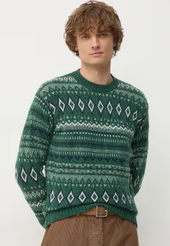 United Colors of Benetton pulover barbati, culoarea verde, 1137K107V imagine