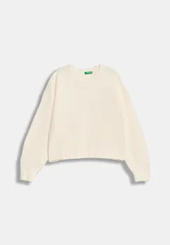 United Colors of Benetton pulover copii culoarea bej, calduros, 1RG7C109L imagine