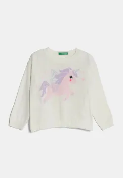 United Colors of Benetton pulover copii culoarea bej, light, 1070H102K imagine