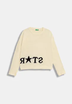 United Colors of Benetton pulover copii culoarea bej, light, 1EHHQ109G imagine