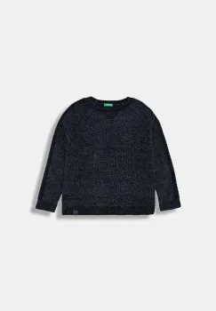 United Colors of Benetton pulover copii culoarea bleumarin, calduros, 16CLC108T imagine