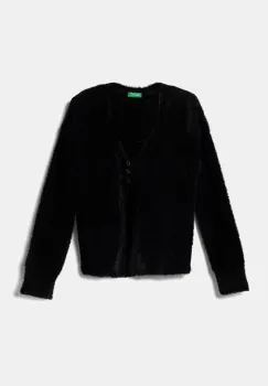 United Colors of Benetton pulover copii culoarea negru, 19BAC601L imagine