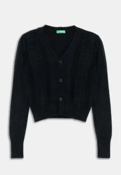 United Colors of Benetton pulover copii culoarea negru, light, 1370C601Q imagine