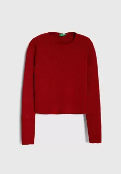 United Colors of Benetton pulover copii culoarea rosu, light imagine