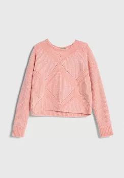 United Colors of Benetton pulover copii culoarea roz imagine